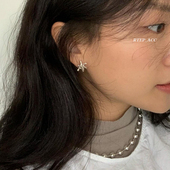 小众感纹理耳环耳饰 不规则立体铜镀银耳钉博主同款 RTEP 星星触角