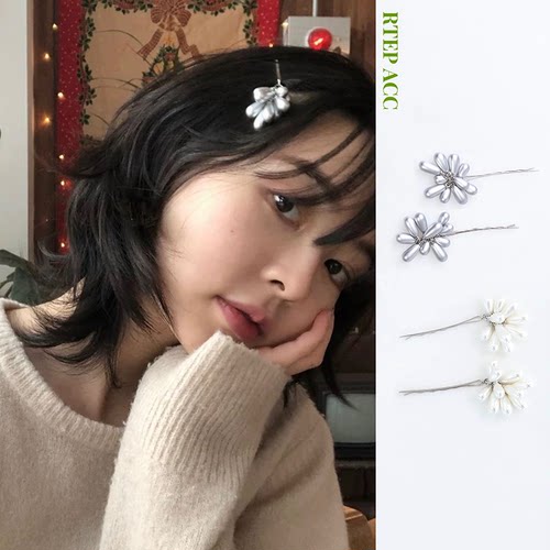 纯欲风~少女感小众珍珠吊坠发夹