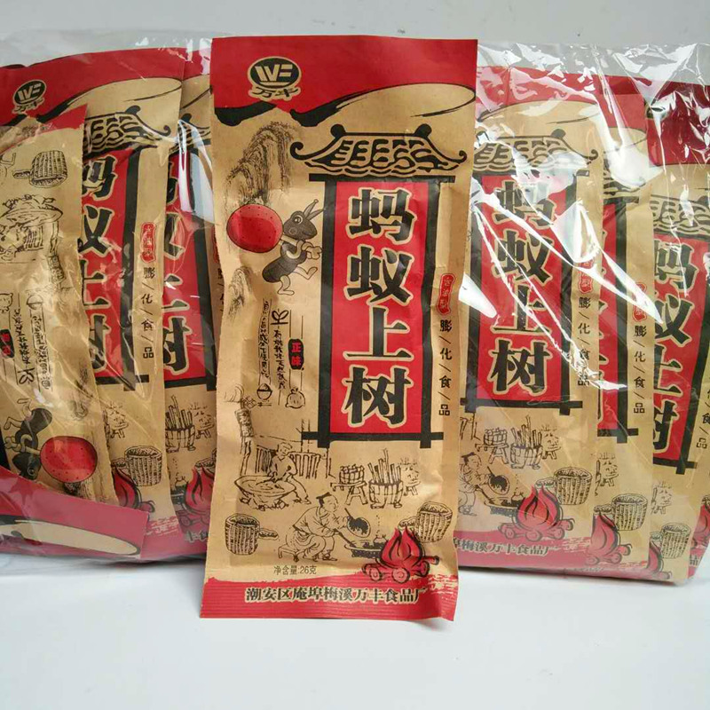 万丰蚂蚁上树膨化小食品儿时怀旧经典零食网吧学校小卖部小零食