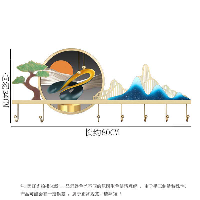 创意玄关装饰水晶画衣服挂钩壁挂墙上进门置物架挂衣架轻奢免打孔