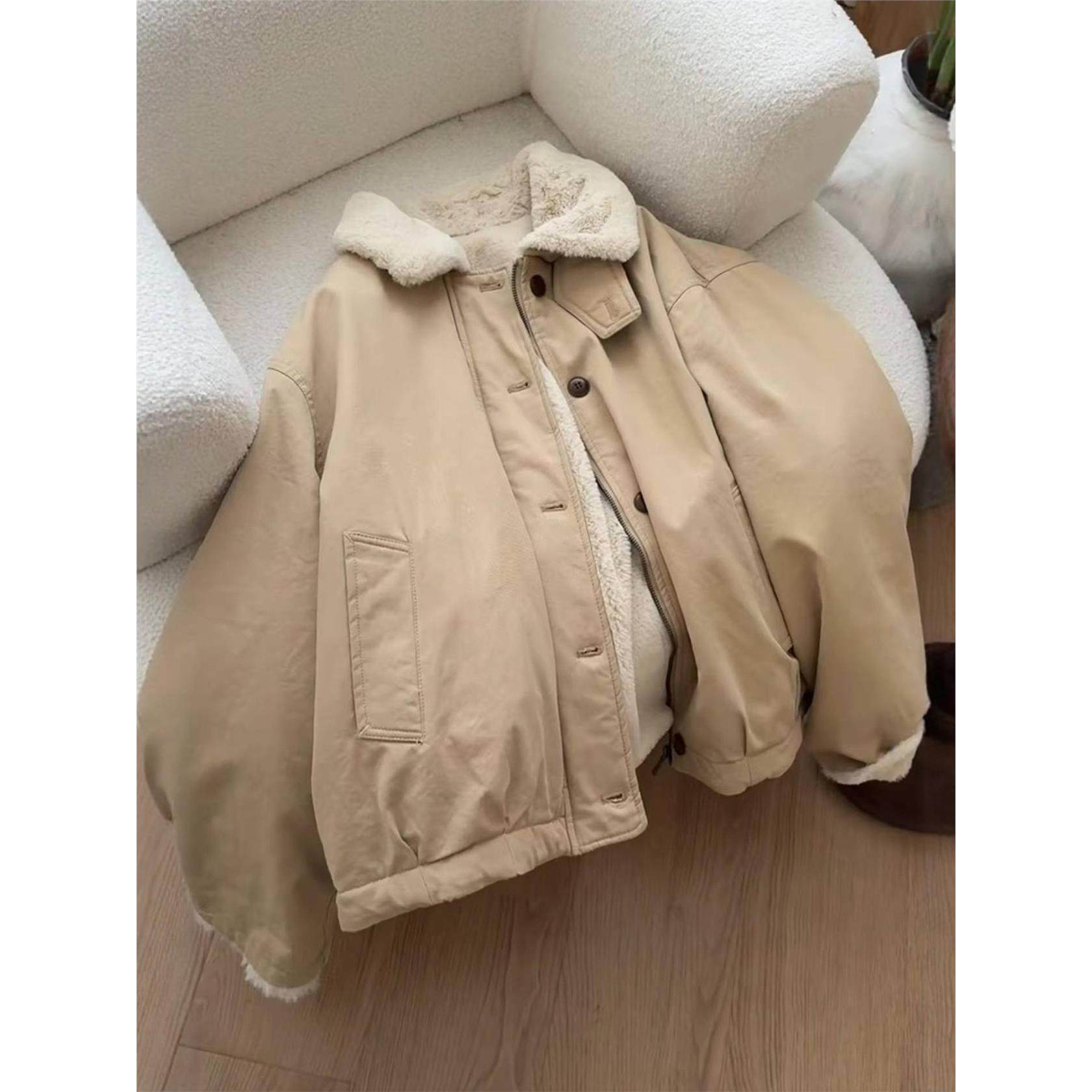 巨好看的羊羔毛加厚外套女2025秋冬新款独特漂亮的今年流行羊羔绒