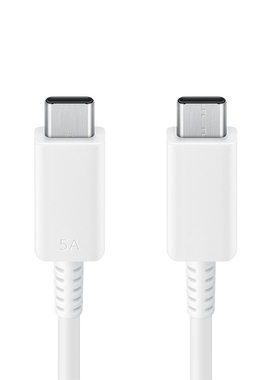 三星 Samsung原装白色双Type-C接口手机数据线充电线5A加速充电1.8米