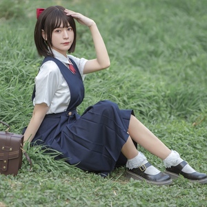 大码护奶裙日系JK制服背心裙