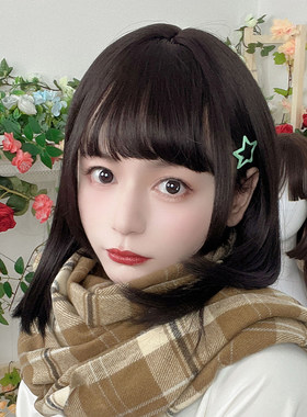 日系甜美可爱JK学院风自然假发