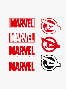 漫威Marvel复仇者联盟纹身贴标识红色logo文艺英雄联盟标识