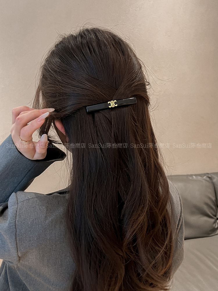 高定款玳瑁色凯旋门弹簧夹