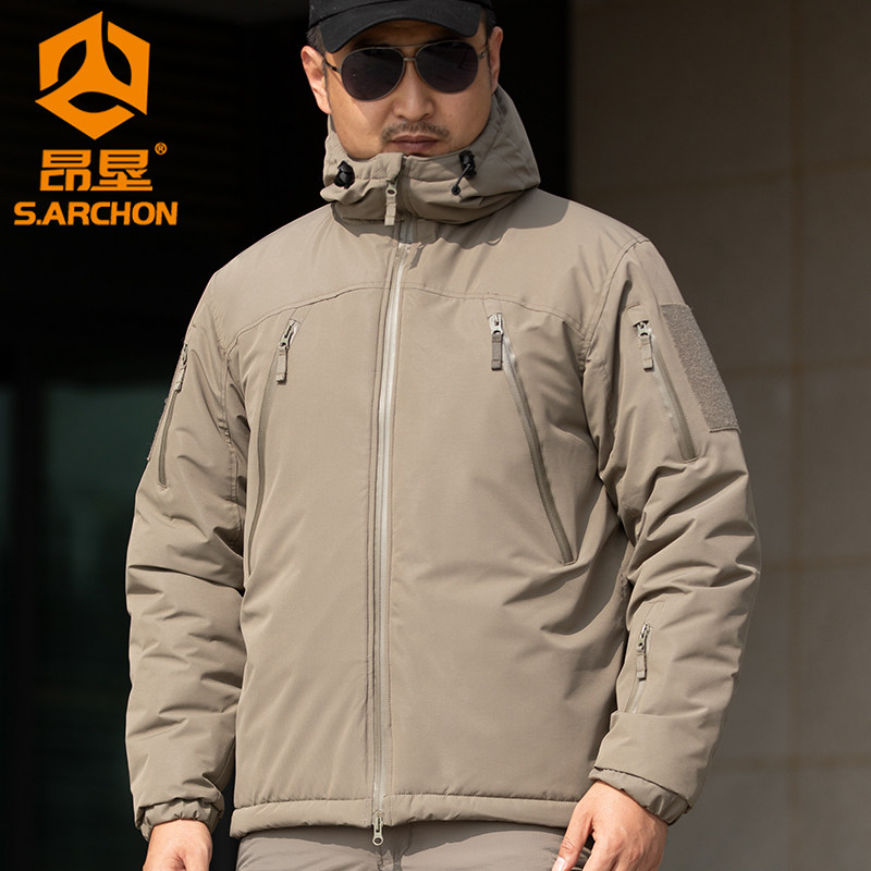 昂垦户外冬季战术棉服男保暖防风防水冲锋衣徒步迷彩棉衣外套