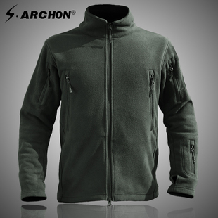 冬季户外抓绒衣男双面摇粒绒开衫保暖战术运动外套冲锋衣女加厚