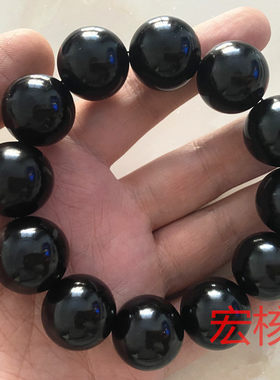 纯天然抚顺煤精手串手链