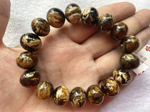 花珀 矿珀 蜜蜡 手串 15mm 假一赔十 手链 纯天然抚顺琥珀
