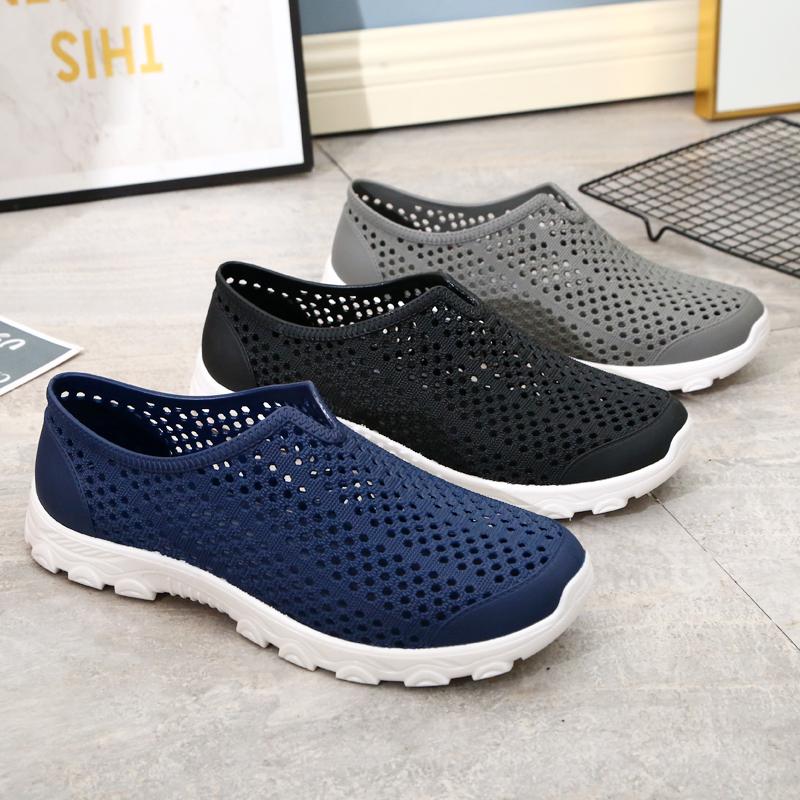 巨力夏季厚底网洞洞鞋透气