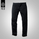 男修身 直筒长裤 秋季 韩版 match麻吉休闲裤 子男士 款 潮流黑色裤 8110