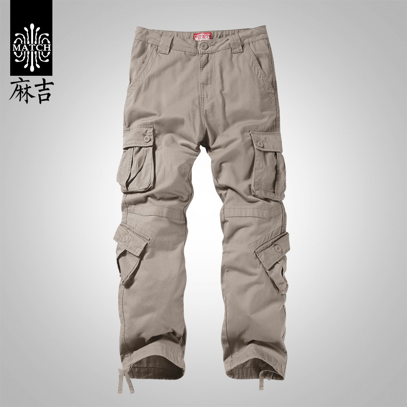 多口袋长裤工装裤match休闲宽松