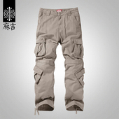 裤 男士 男宽松潮牌秋装 麻吉直筒工装 休闲裤 多口袋休闲裤 长裤 子3358