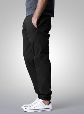 麻吉束脚裤男潮哈伦裤日系小脚休闲运动裤男士长裤收口工装裤6535