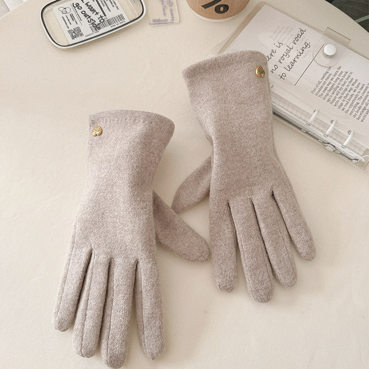 手套女冬季保暖羊绒防风加绒骑车