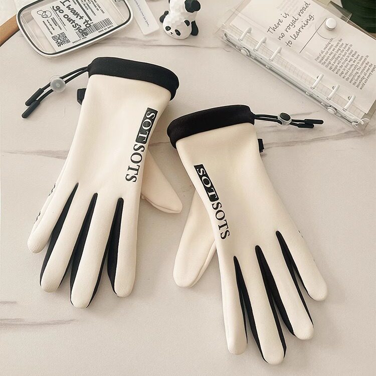 骑行手套女冬季春秋款加绒保暖