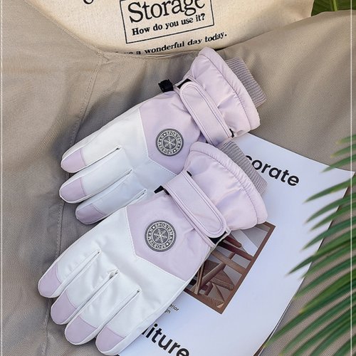 女滑雪手套防雨雪可触屏加绒加厚