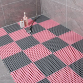 2026新款 卫生间地垫网格厕所防滑垫阳台浴室塑胶地板家用隔水洗澡