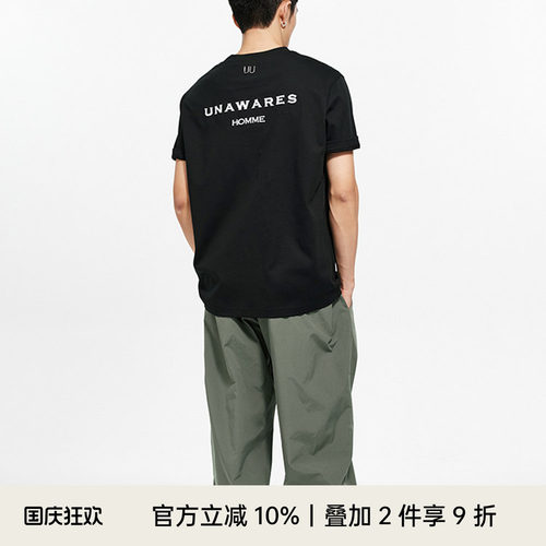 Unawares.立体牙刷绣短袖T恤
