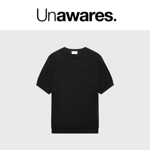 华夫格圆领莱赛尔天丝针织衫 Unawares. 极简意式