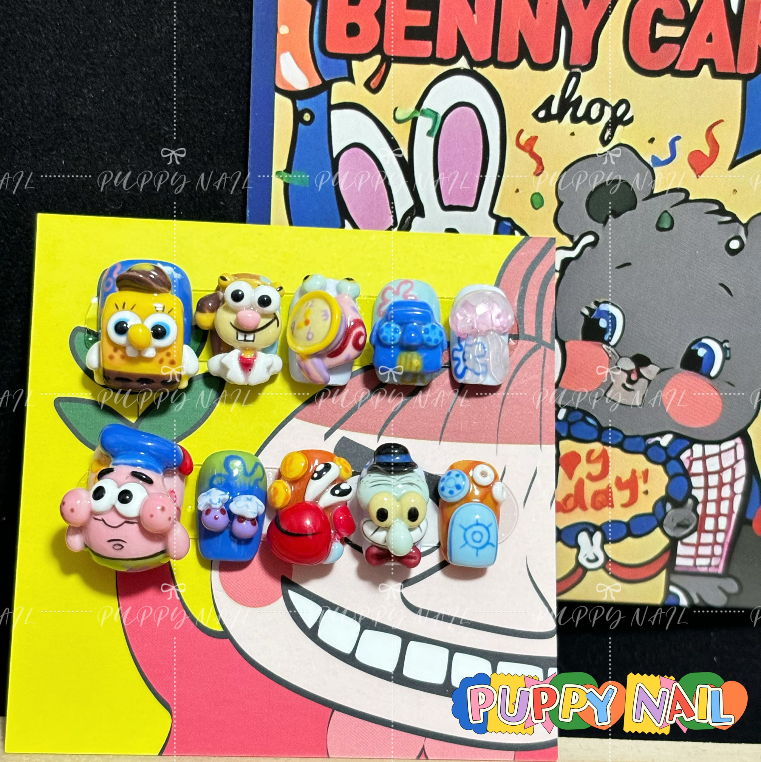 PUPPY家海绵宝宝立体捏捏穿戴甲