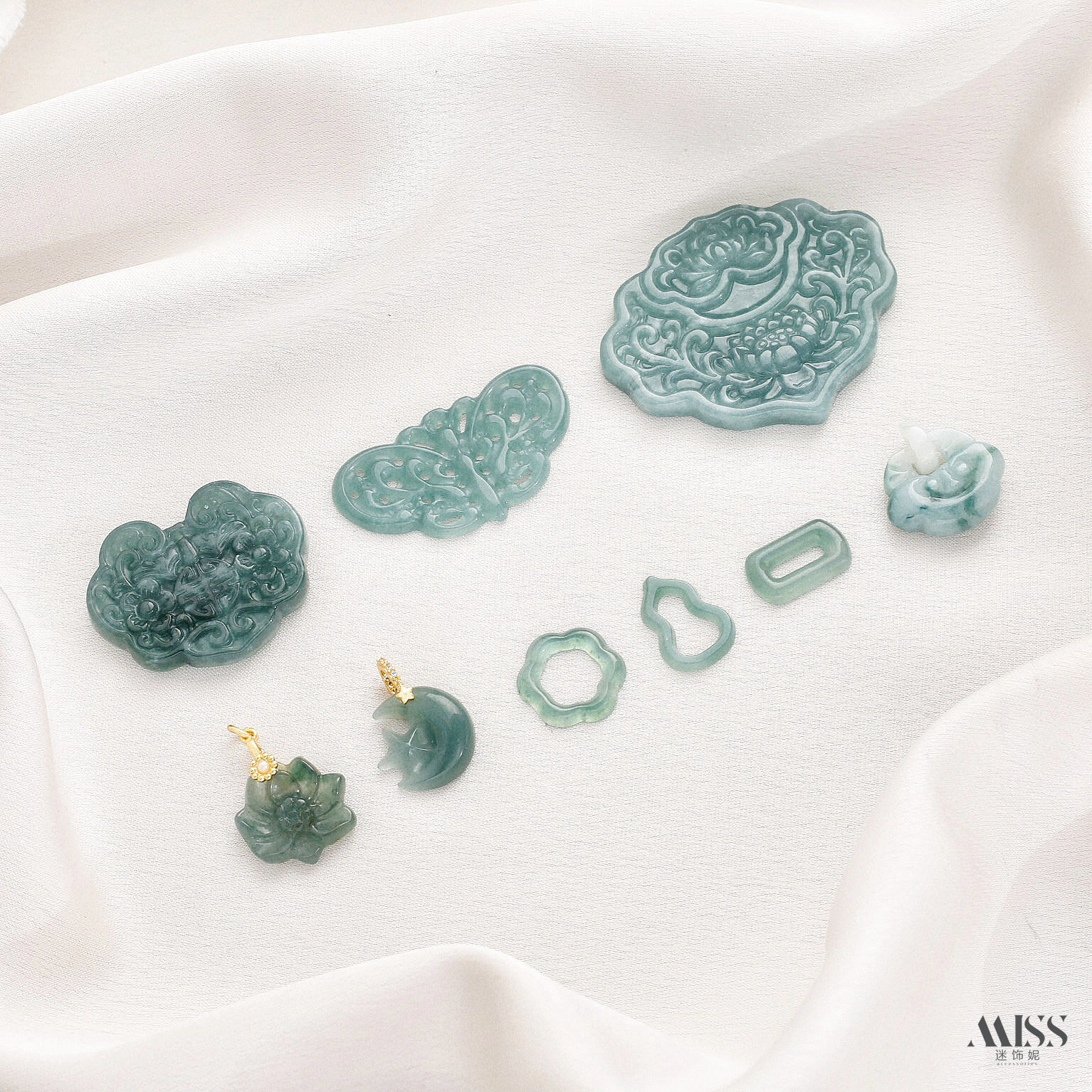 天然蓝水A货翡翠狐狸面具蝴蝶星月莲花吊坠海棠葫芦长方环diy配件,饰品/流行首饰/时尚饰品新,其他DIY饰品配件,淘宝优惠券,粉丝福利购,淘宝优惠卷