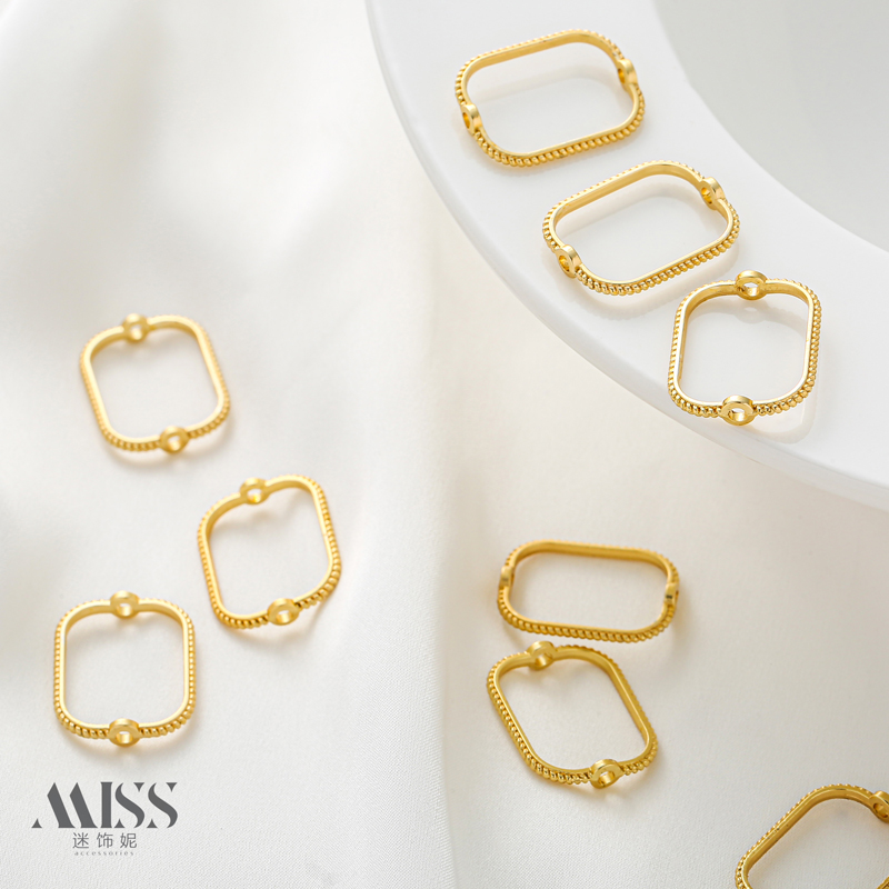 迷饰妮铜包金保色套珠圈包邮