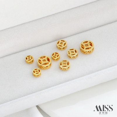 祢饰妮铜包金保色立体镂空铜钱币