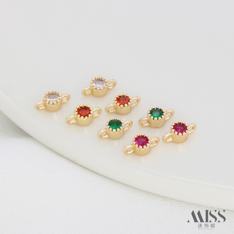 迷饰妮女铜包金镶锆石保色吊坠