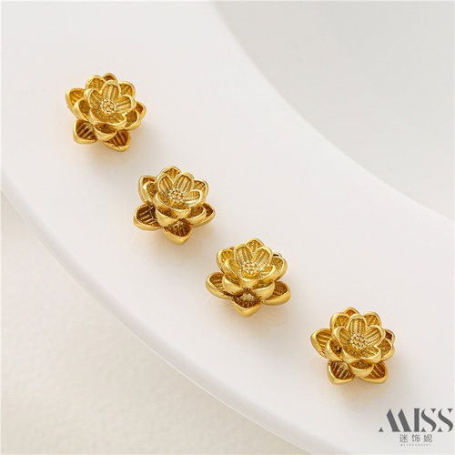 迷饰妮金属镀金保色隔珠吊坠包邮