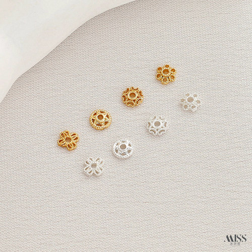 祢饰妮铜镀真金厚银小花托