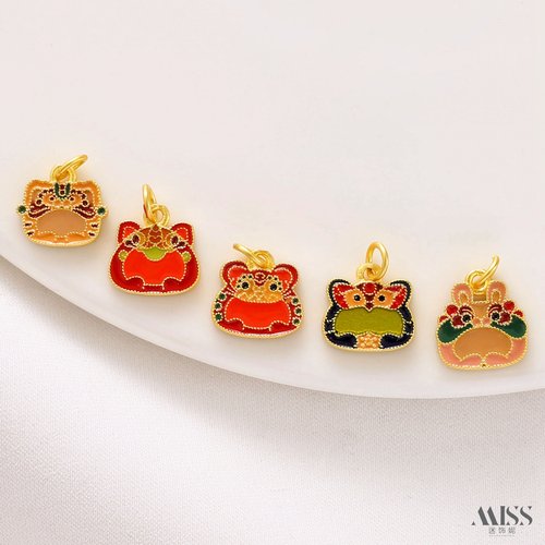 祢饰妮铜包金烧蓝保色吊坠