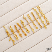 沙金强保色铜钱四叶草金刚杵延长链diy手工手链项链加长链接配件