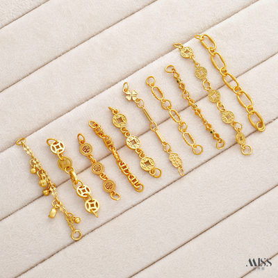 祢饰妮铜镀沙金保色延长链