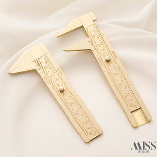 首饰珠宝专用卡尺高精度纯铜数显游标卡尺精致迷你便携文玩测量尺