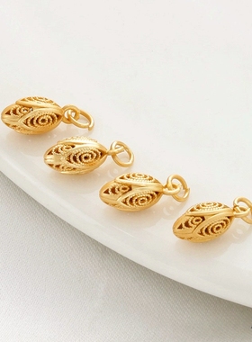 祢饰妮女铜包金保色久吊坠