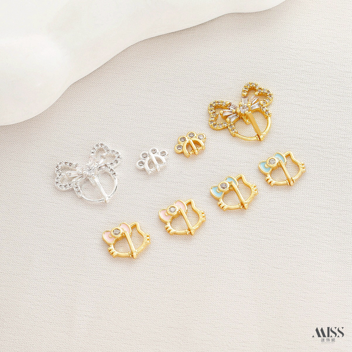 祢饰妮铜镀真金厚银表带扣