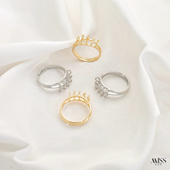 14K镀真金高保色多圈活口可调节手作戒指diy手工绕线焊圈饰品配件