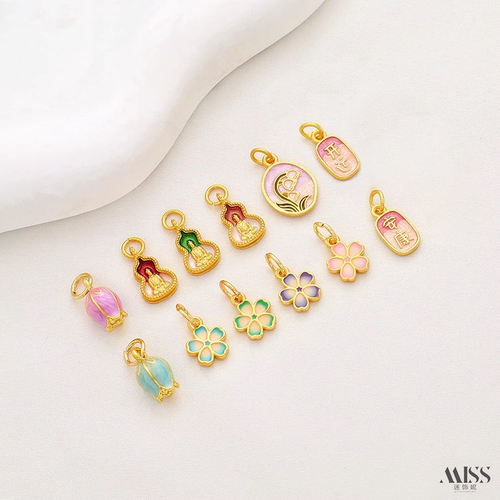 祢饰妮男女通用铜包金强保色吊坠