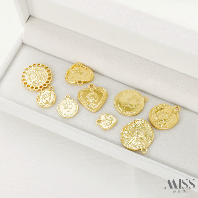 迷饰妮镀真金保色爱心头像吊坠