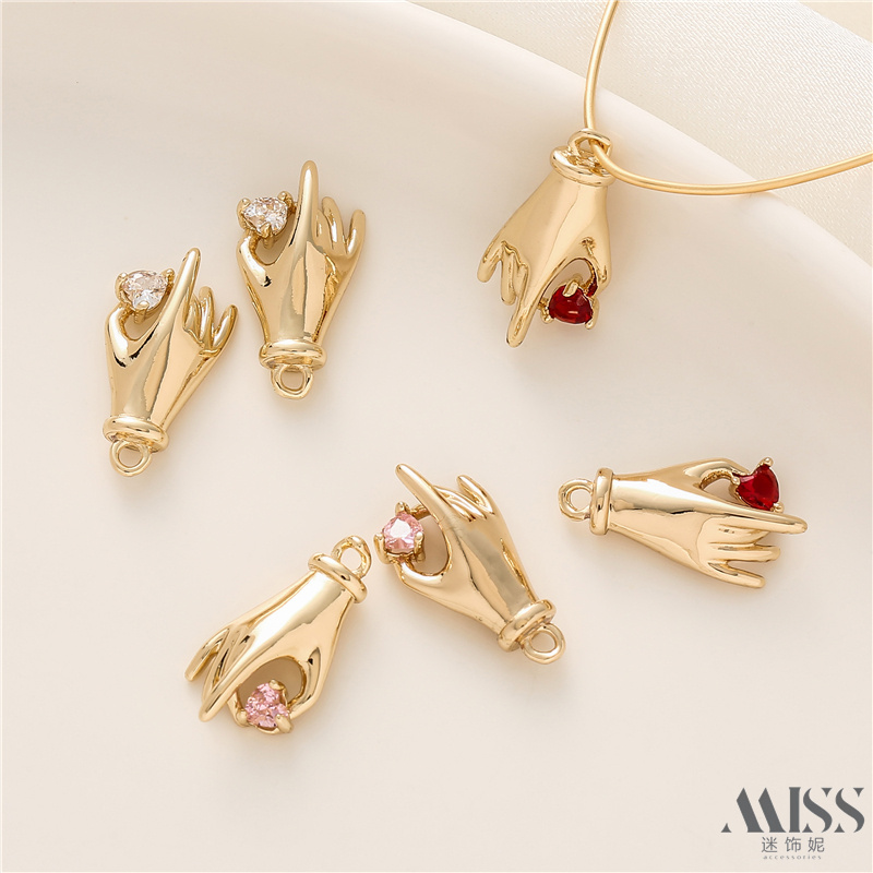 女金属镀金镀银保色持久锆石吊坠