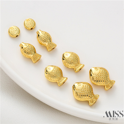 迷饰妮合金镀金镀银保色散珠包邮