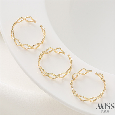 迷饰妮女金属镀金保色高级指环