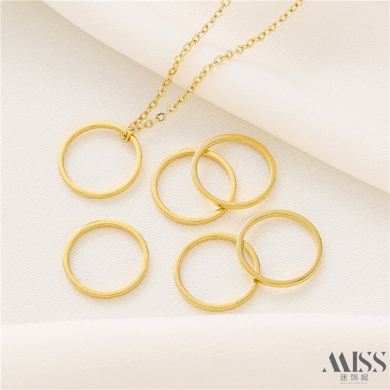 18K包金保色14K圆闭合环挂圈闭口圈跑环戒圈diy手工项链饰品配件