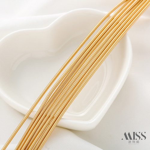 14k铜包真金弹簧套管绕线diy