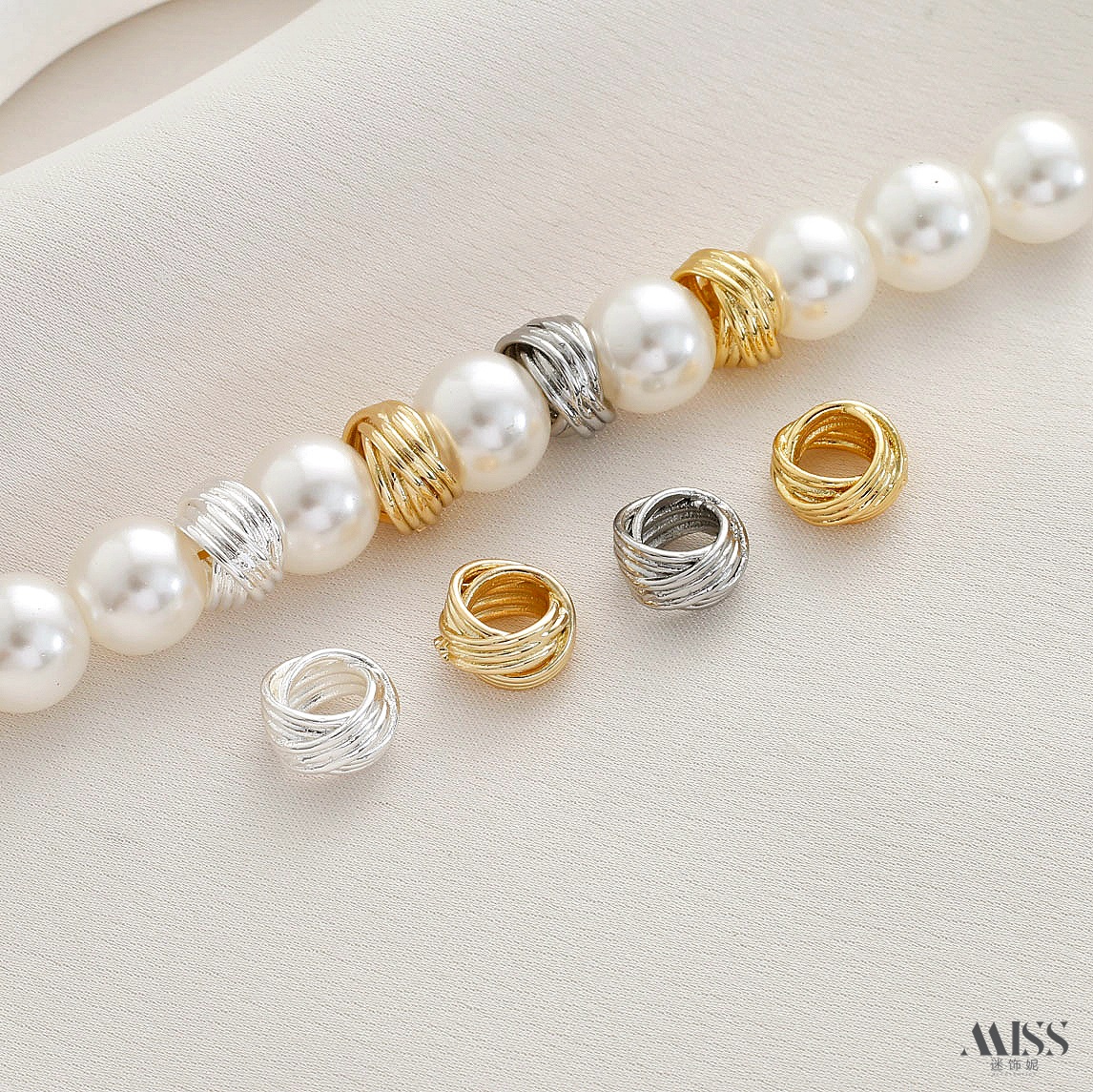 祢饰妮铜保色隔珠镀真金