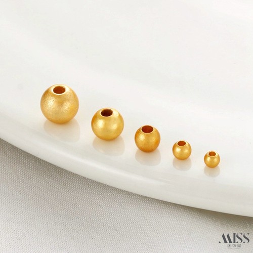 祢饰妮铜包金保色圆珠隔珠金珠