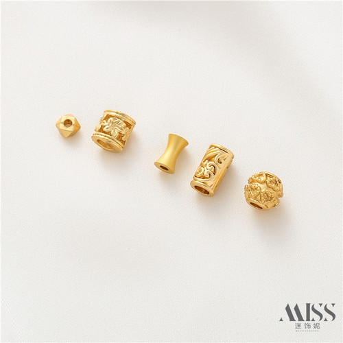 迷饰妮铜包真金保色散珠包邮沙金