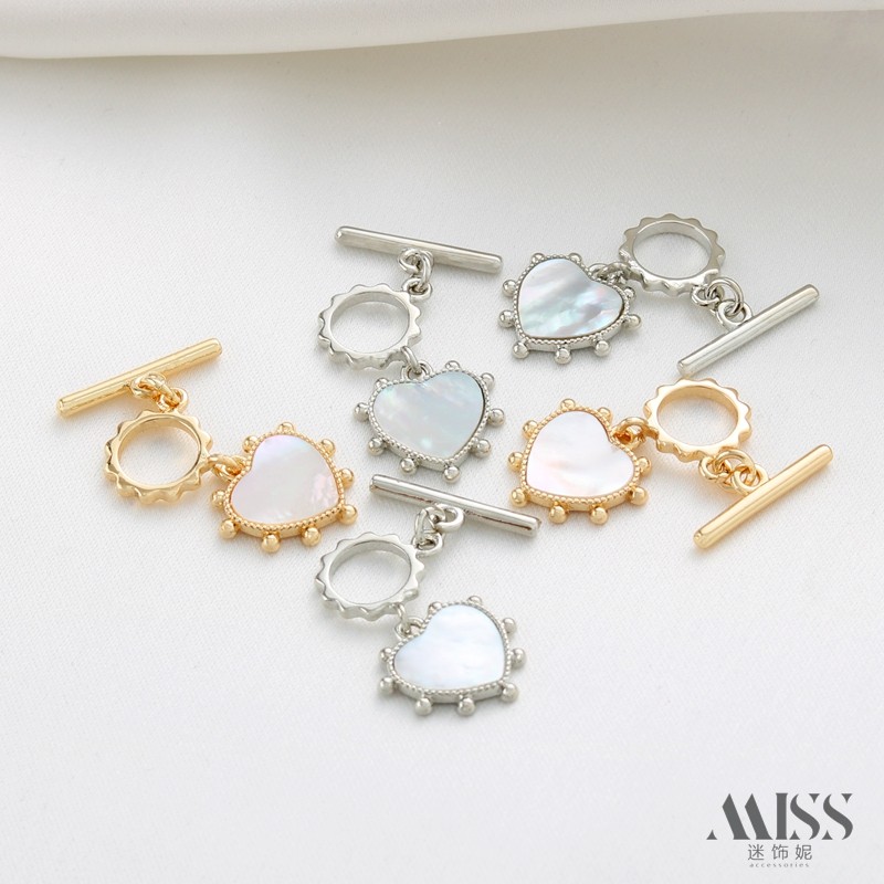 14K包金保色镶贝壳爱心太阳轮圈OT扣diy手链项链收尾连接桃心配件,饰品/流行首饰/时尚饰品新,扣,淘宝优惠券,粉丝福利购,淘宝优惠卷